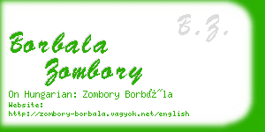 borbala zombory business card